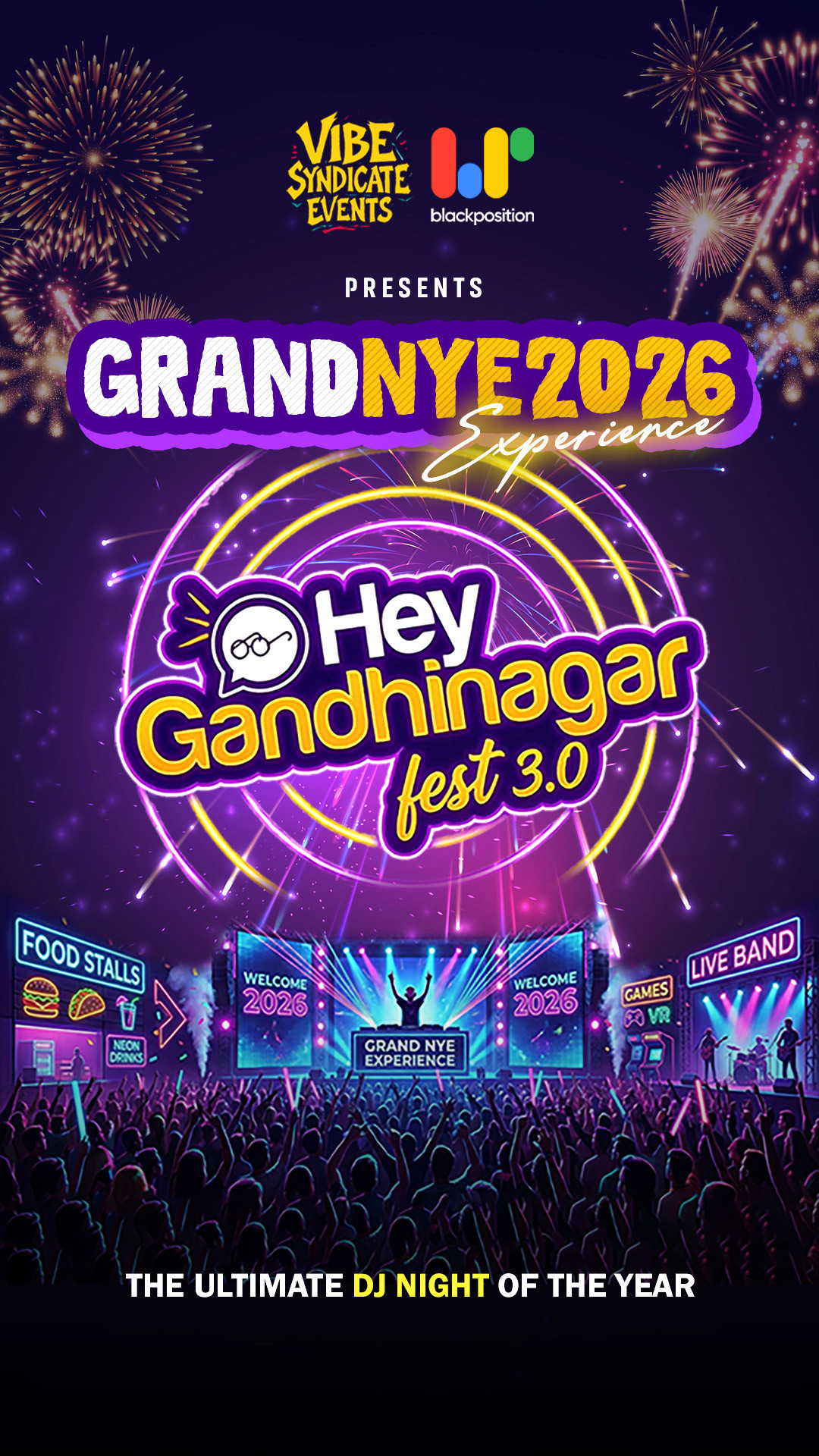 HG Fest 3.0 : Hey Gandhinagar : New Year DJ Party