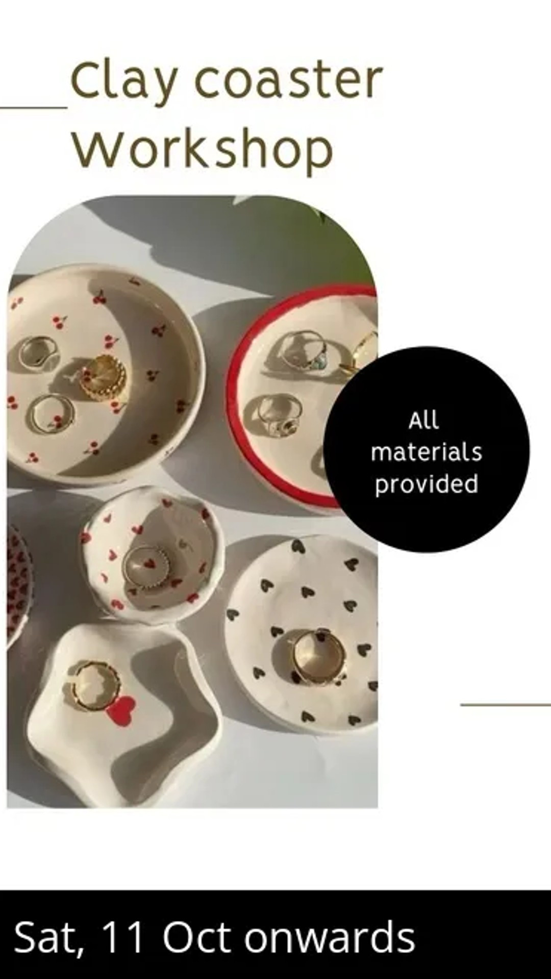 Clay coaster workshop