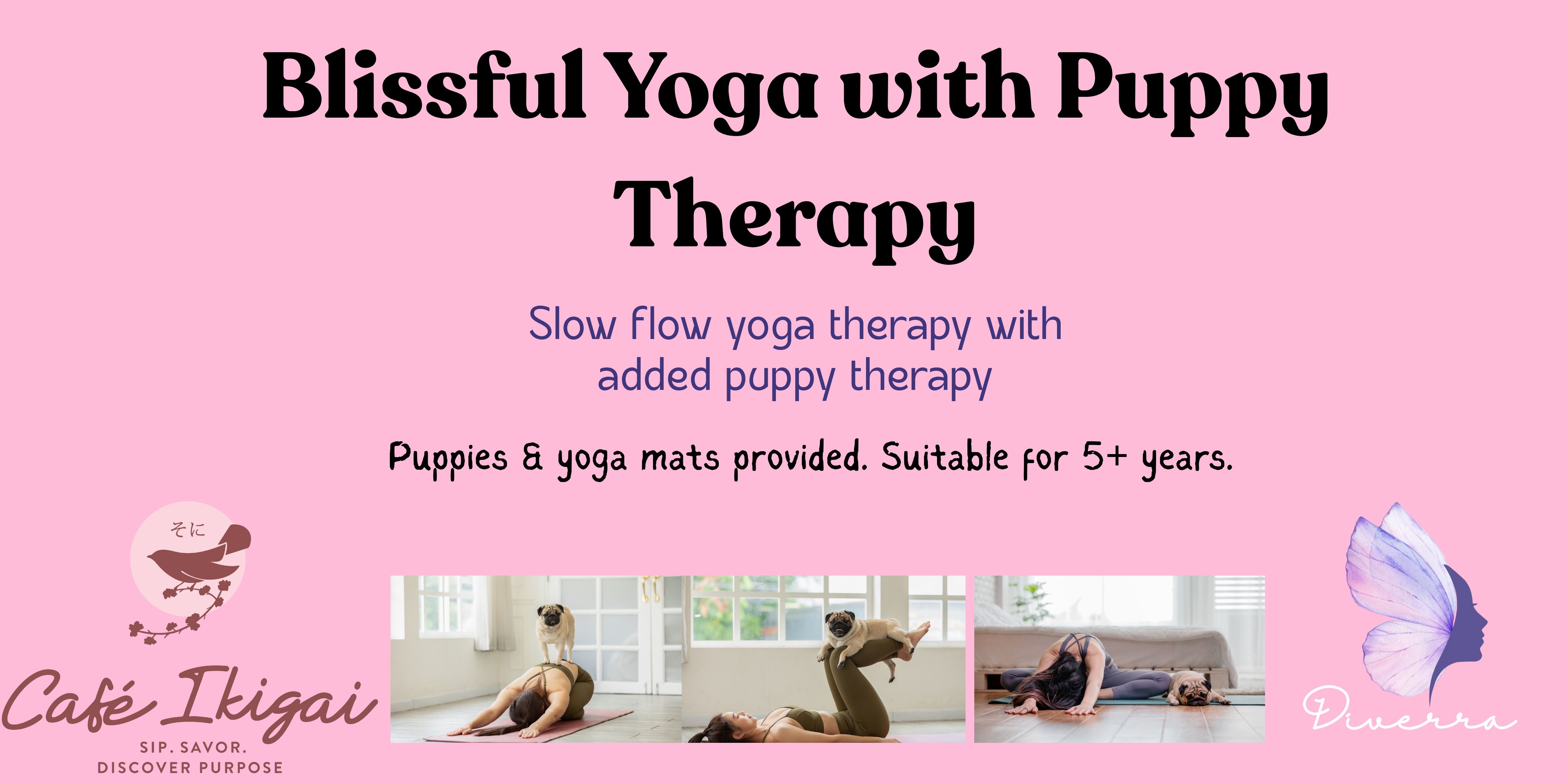 Yoga with Puppy Therapy