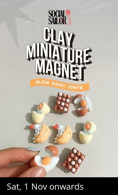 Clay Miniature Magnet Date - Kolkata