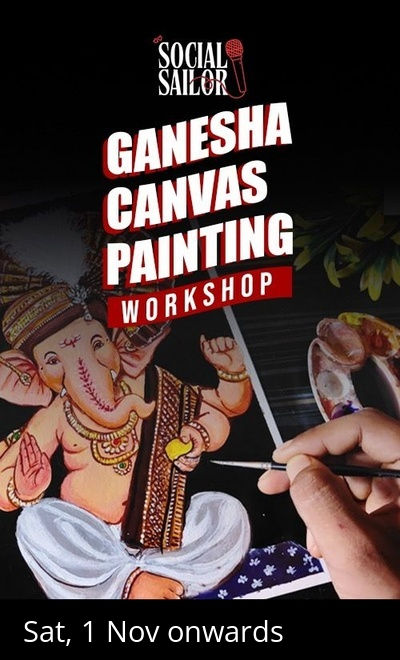 Ganesh Canvas Painting - Kolkata