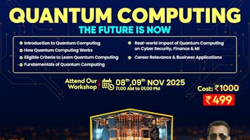 workshop on Quantum Computing on November 8th and 9th, 2025 by Quality Thought