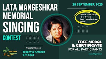 Lata Mangeshkar Memorial Singing Competition 2025