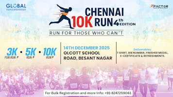 Chennai 10K Run (4th Edition) - Run for those Who Can't
