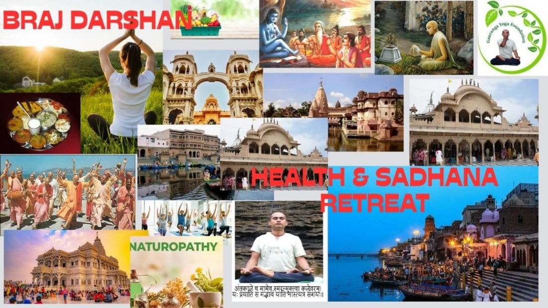 🌿 Vrindavan-Braj Darshan, Health & Sadhana Retreat – A Divine Journey with Dr. Madhav Kirti Das 🌿
