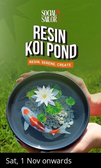 Resin Koi Pond Art - Kolkata
